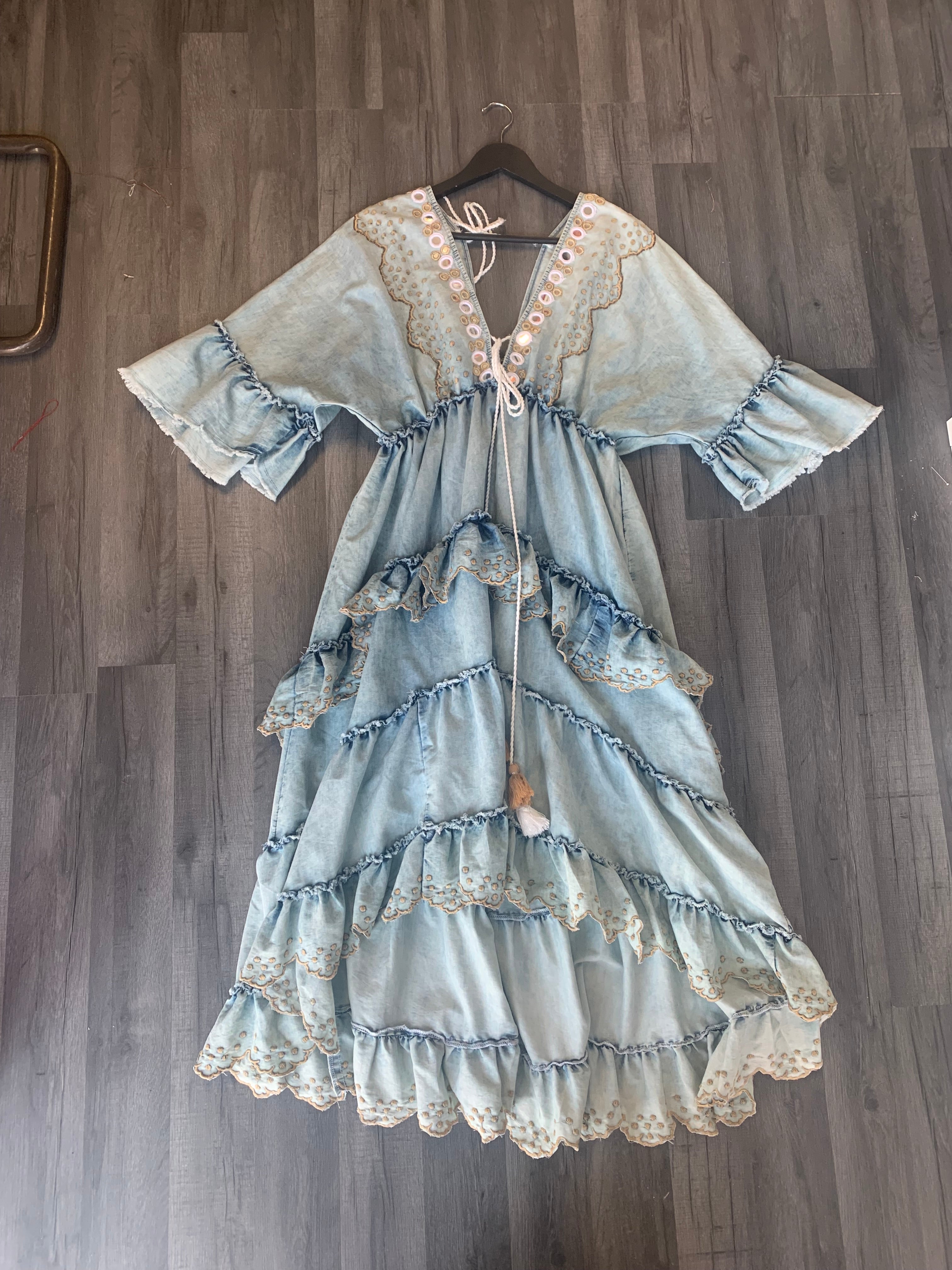 Denim Kaftan dress