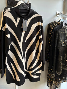 Pomodoro zebra jacquard jumper