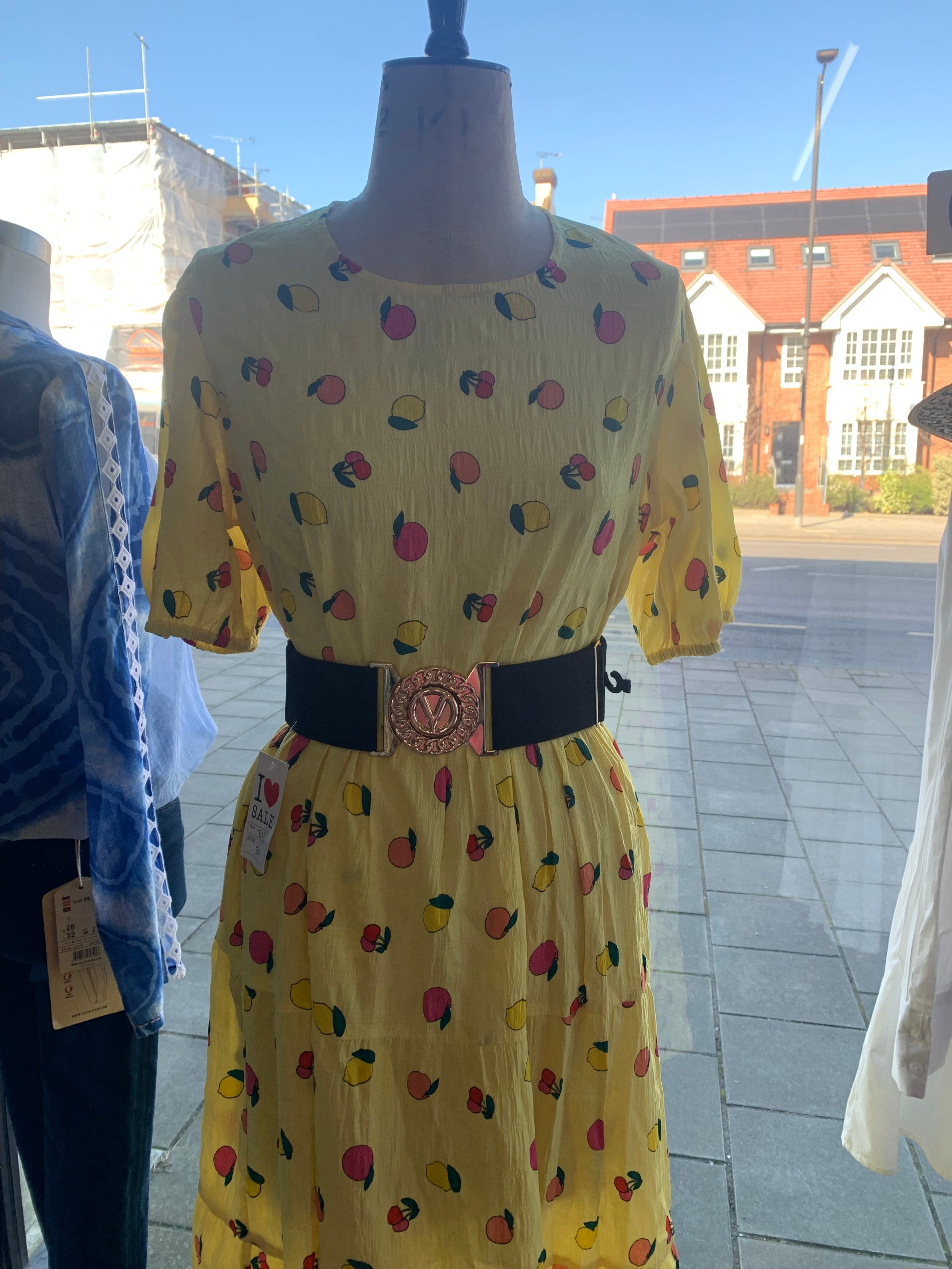 neon rose lemon dress Neon Rose gingham puff sleeve midaxi dress in yellow