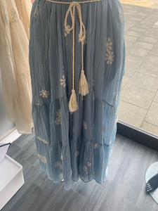 Halter neck flower crochet maxi dress