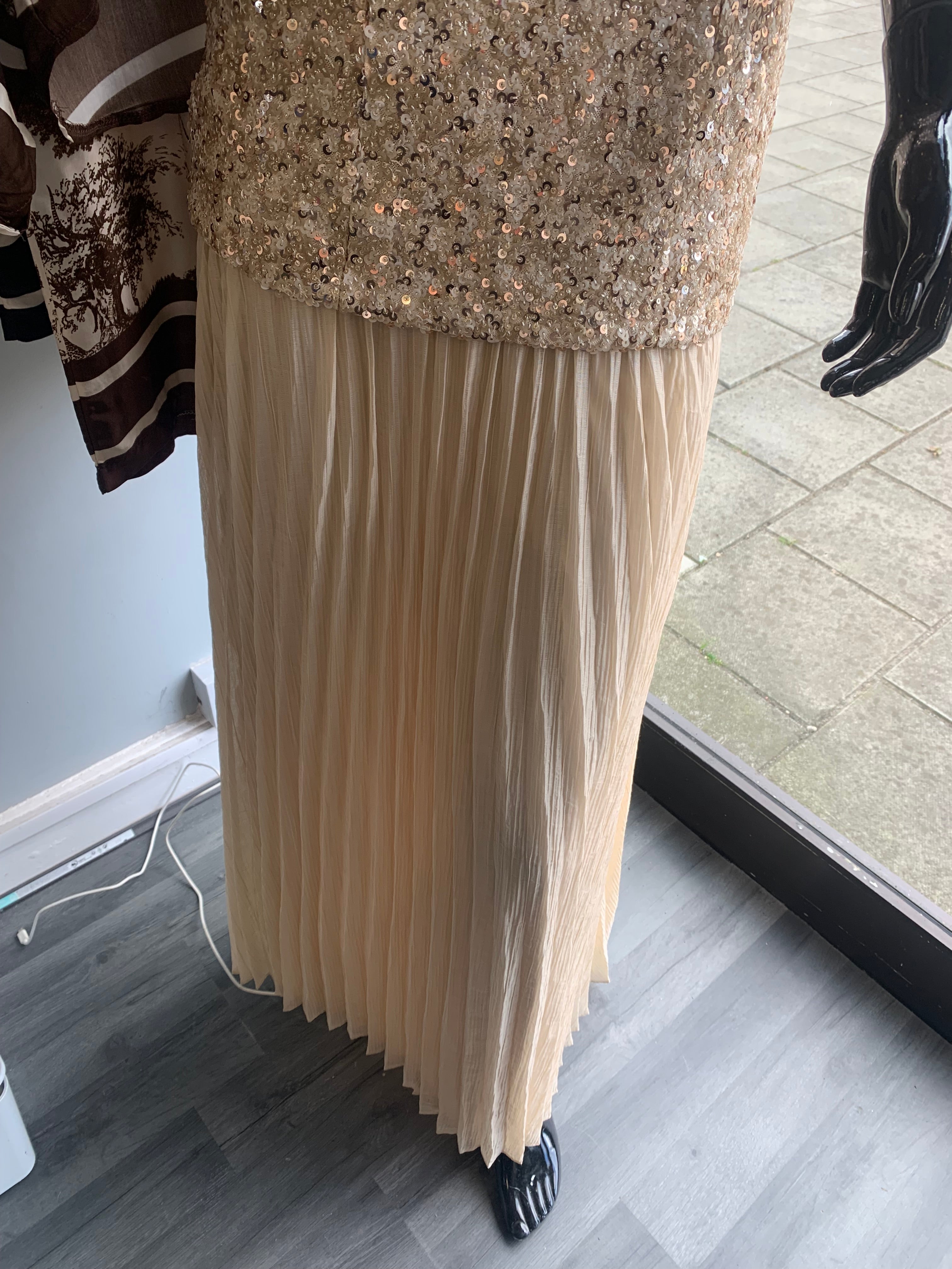 Sequin pleated dress