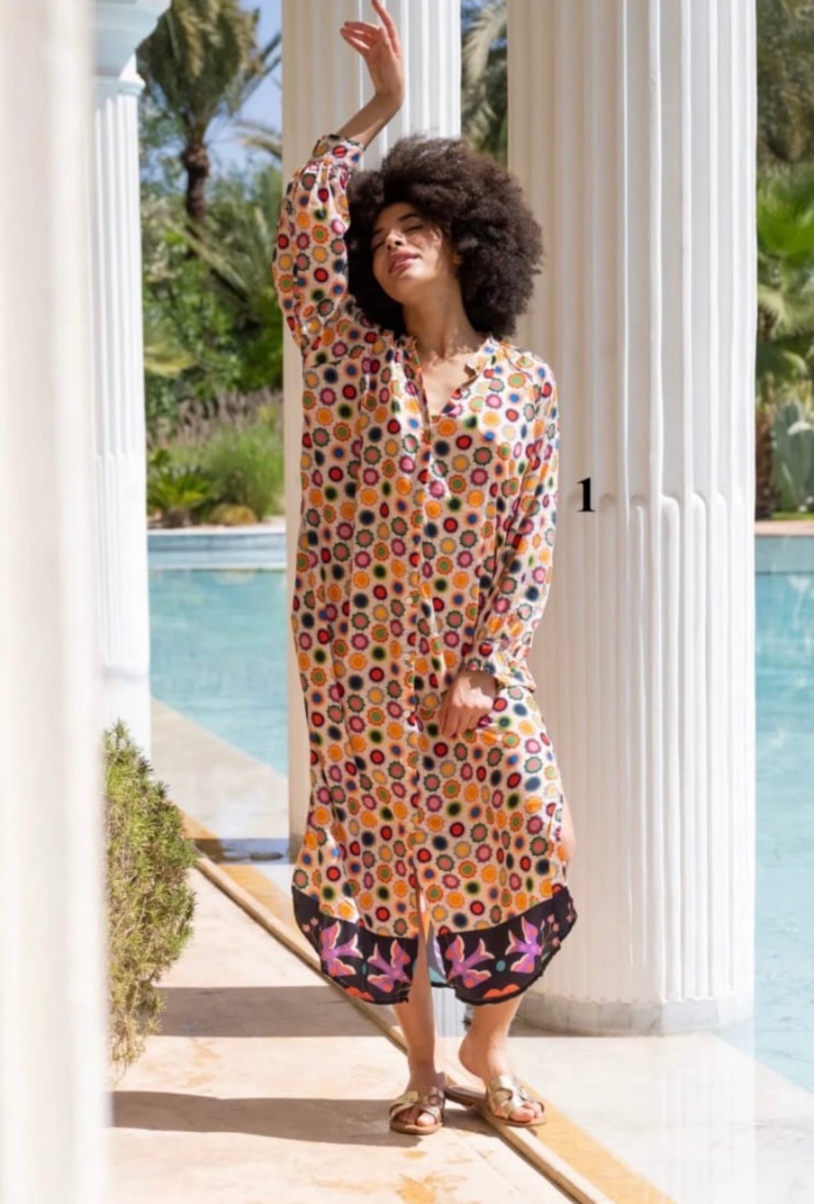 Bianca Funky printed shirt eye dress