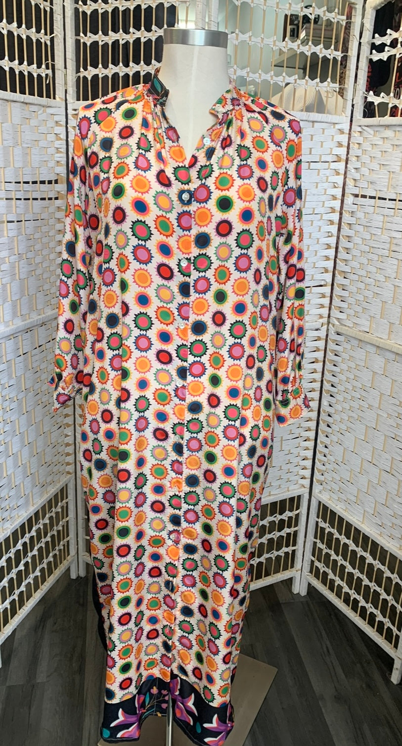 Bianca Funky printed shirt eye dress