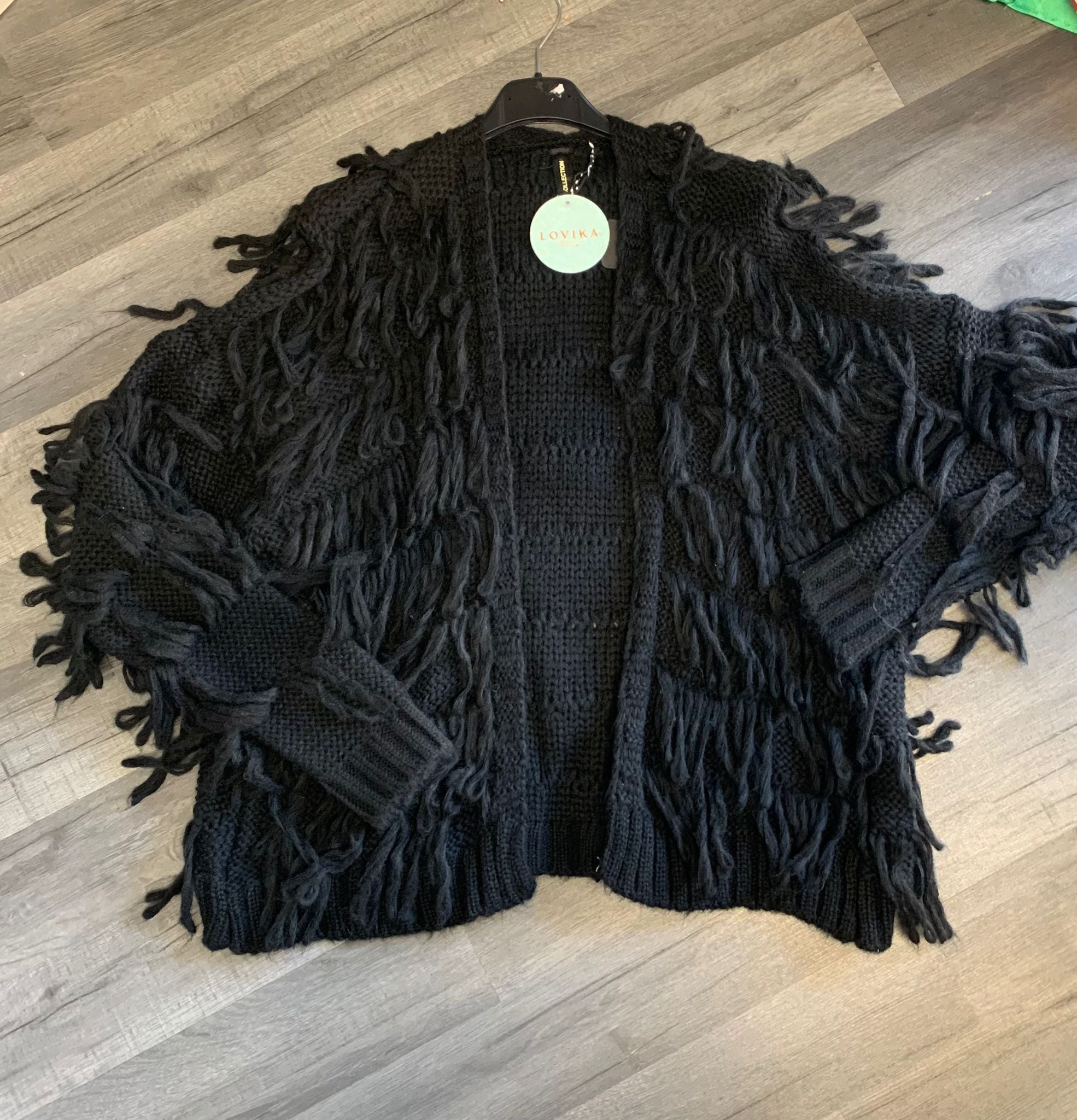 Black tassel outlet cardigan