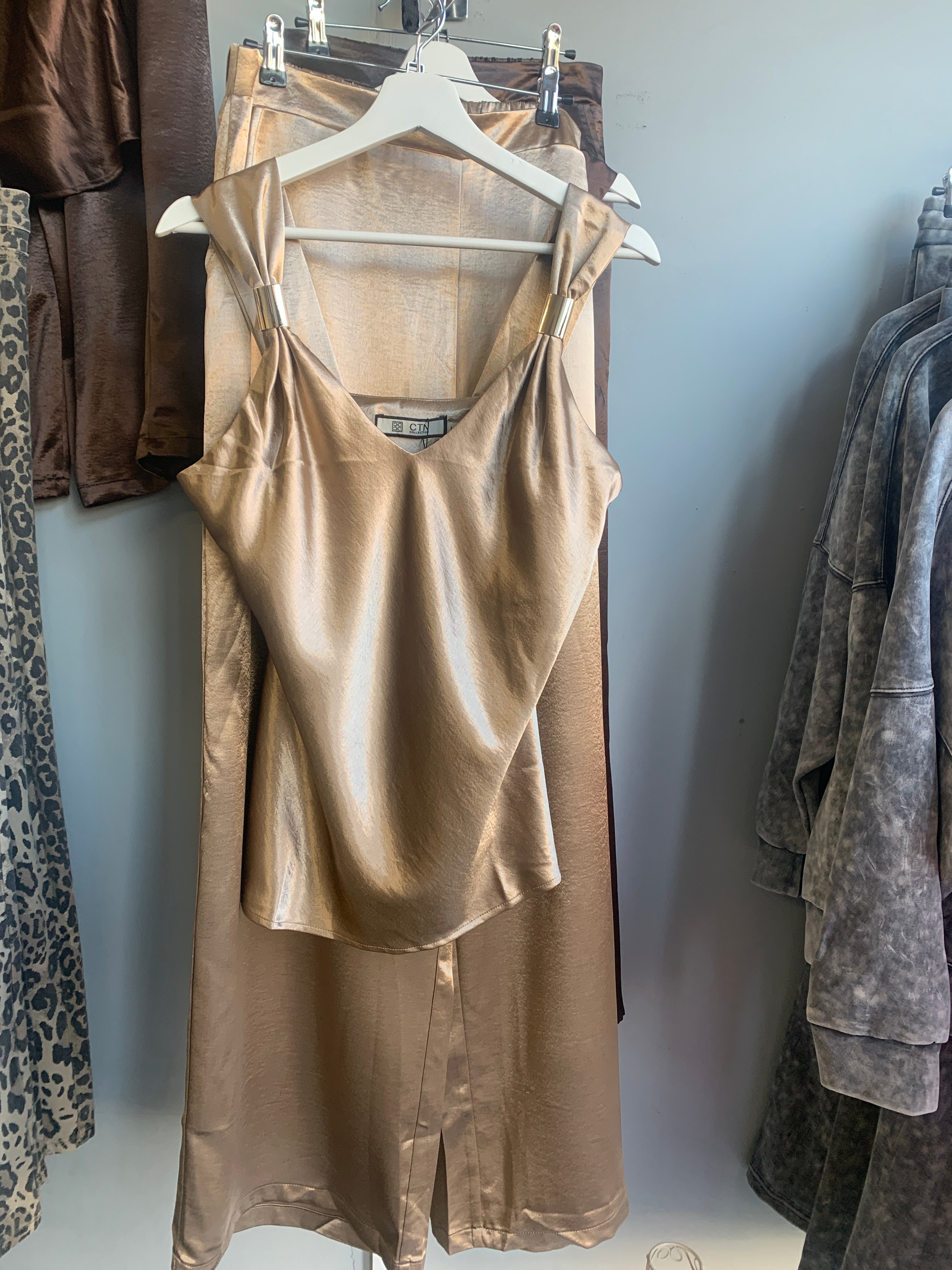 Silky top and trouser set