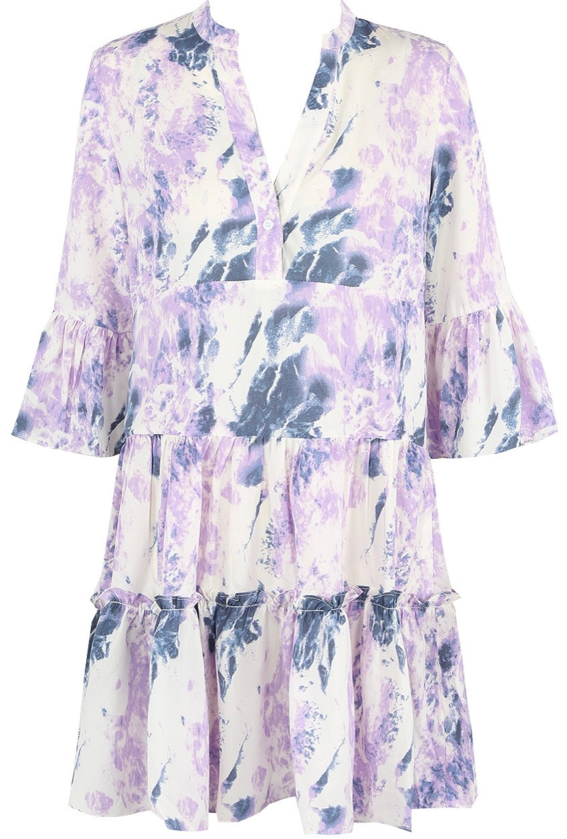 Tie dye Mini Smock Dress