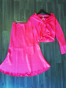 2 piece skirt and blouse set