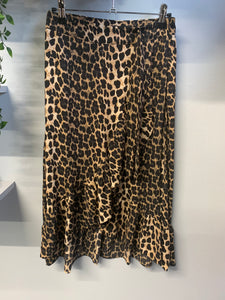 Leopard Midi Wrap Skirt