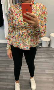 Peplum Floral Top