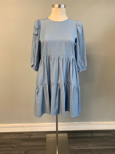 S/S Blue Smock Dress