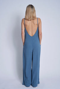 Loose Fit Strappy Jumpsuit In Natural Cotton