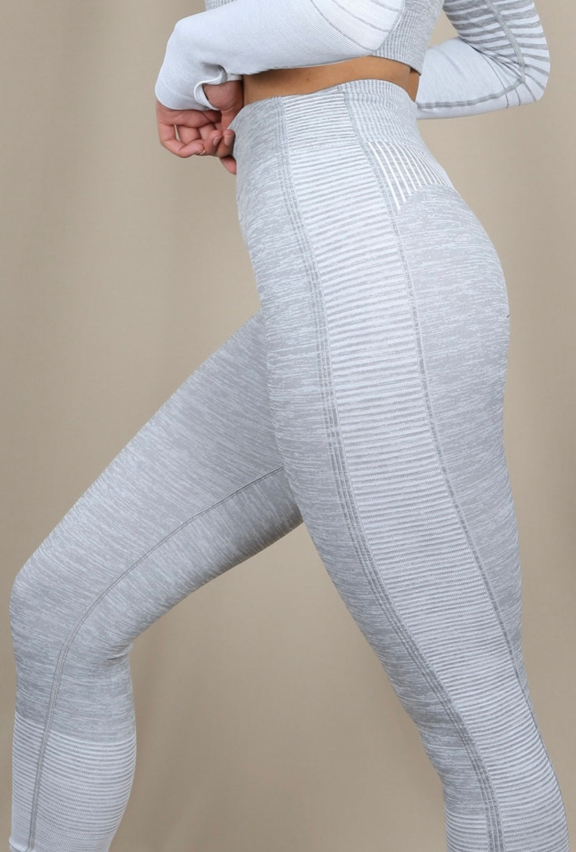 Gym Set Cropped Long Sleeve top & Leggins