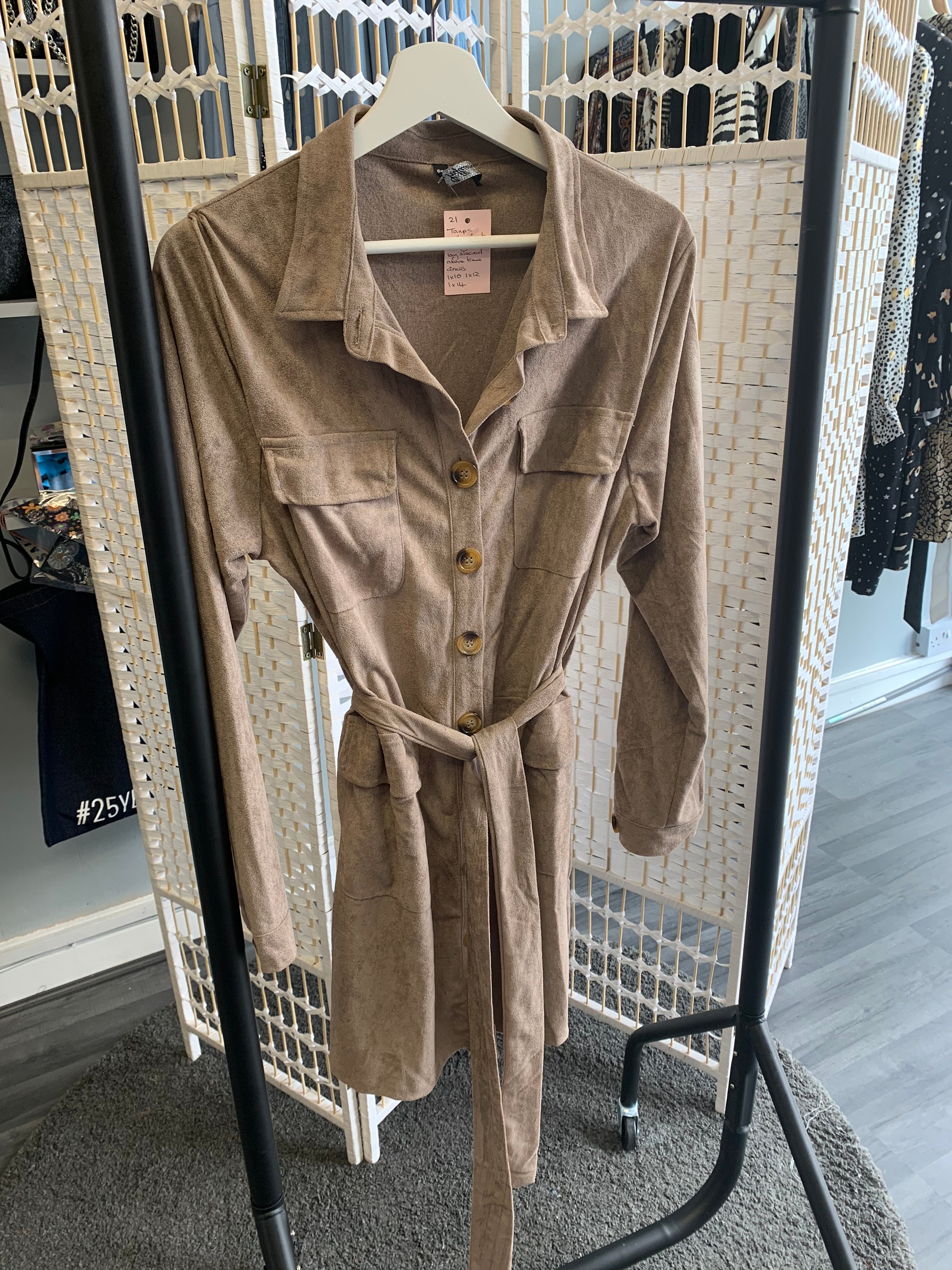 Suedette shirt Dress