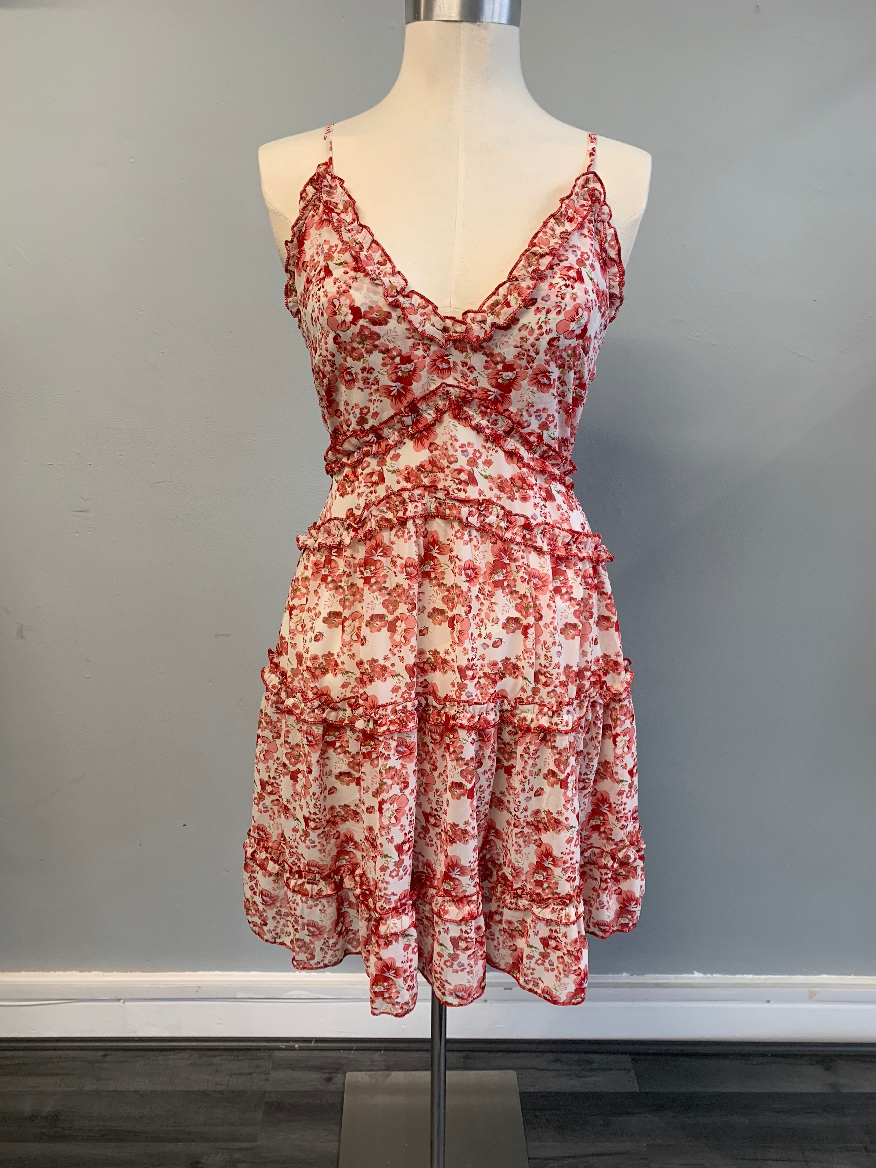 S/S Cami Floral Print Mini Dress