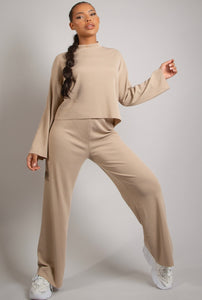 FINE KNIT TURTLE NECK JUMPER & TROUSER SET