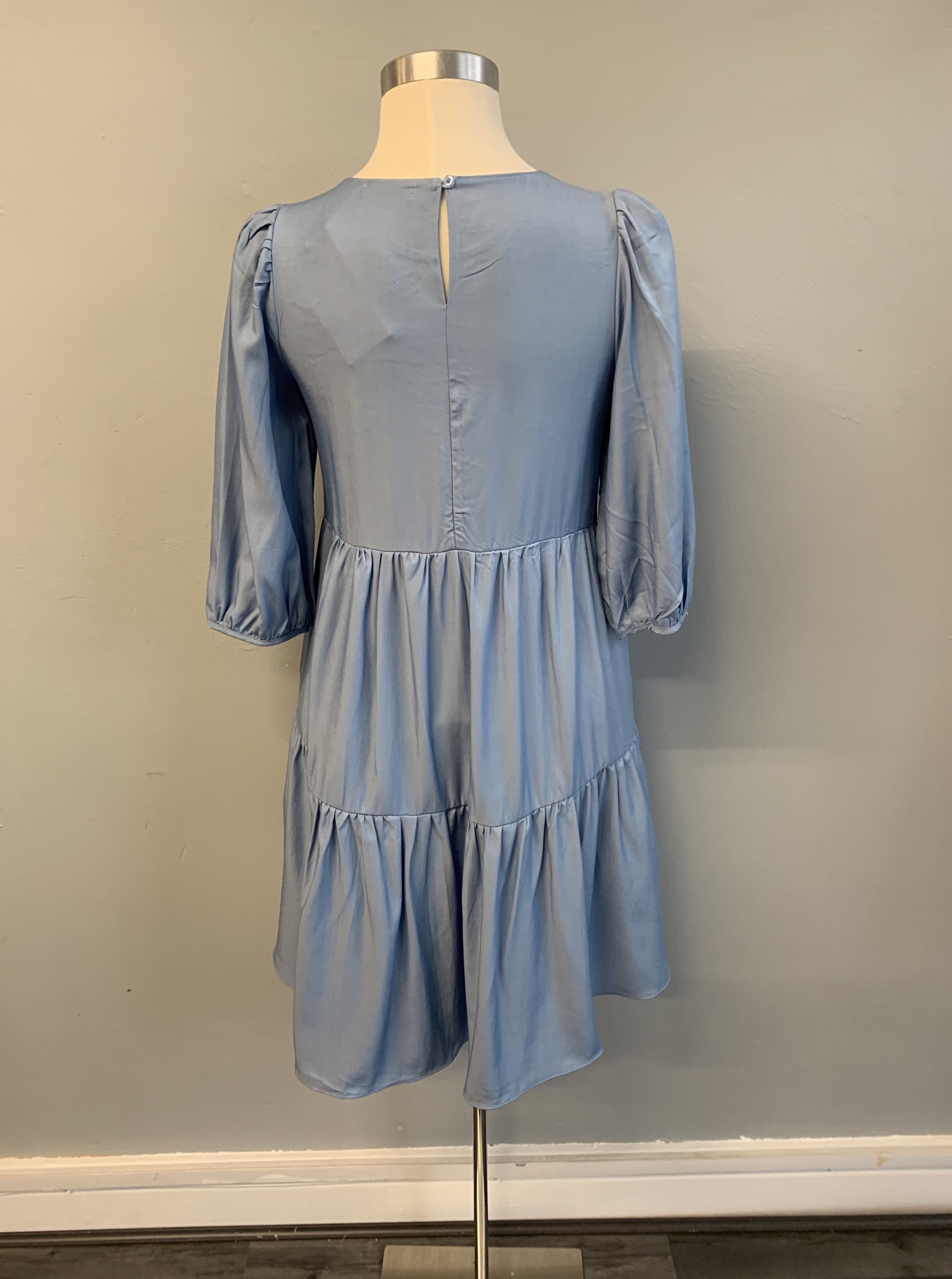 S/S Blue Smock Dress