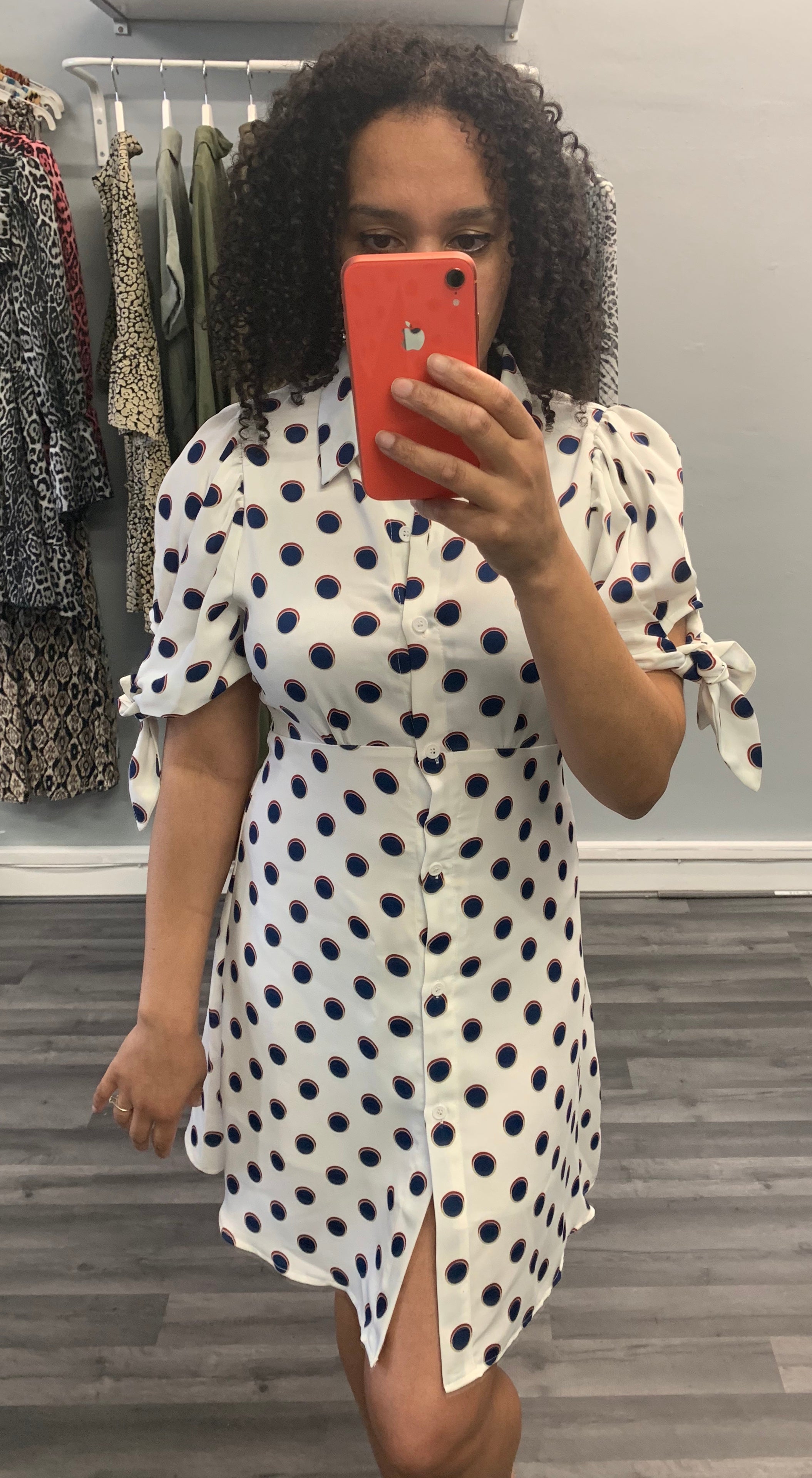 Maraislise S/S Polka Dot Shirt Dress