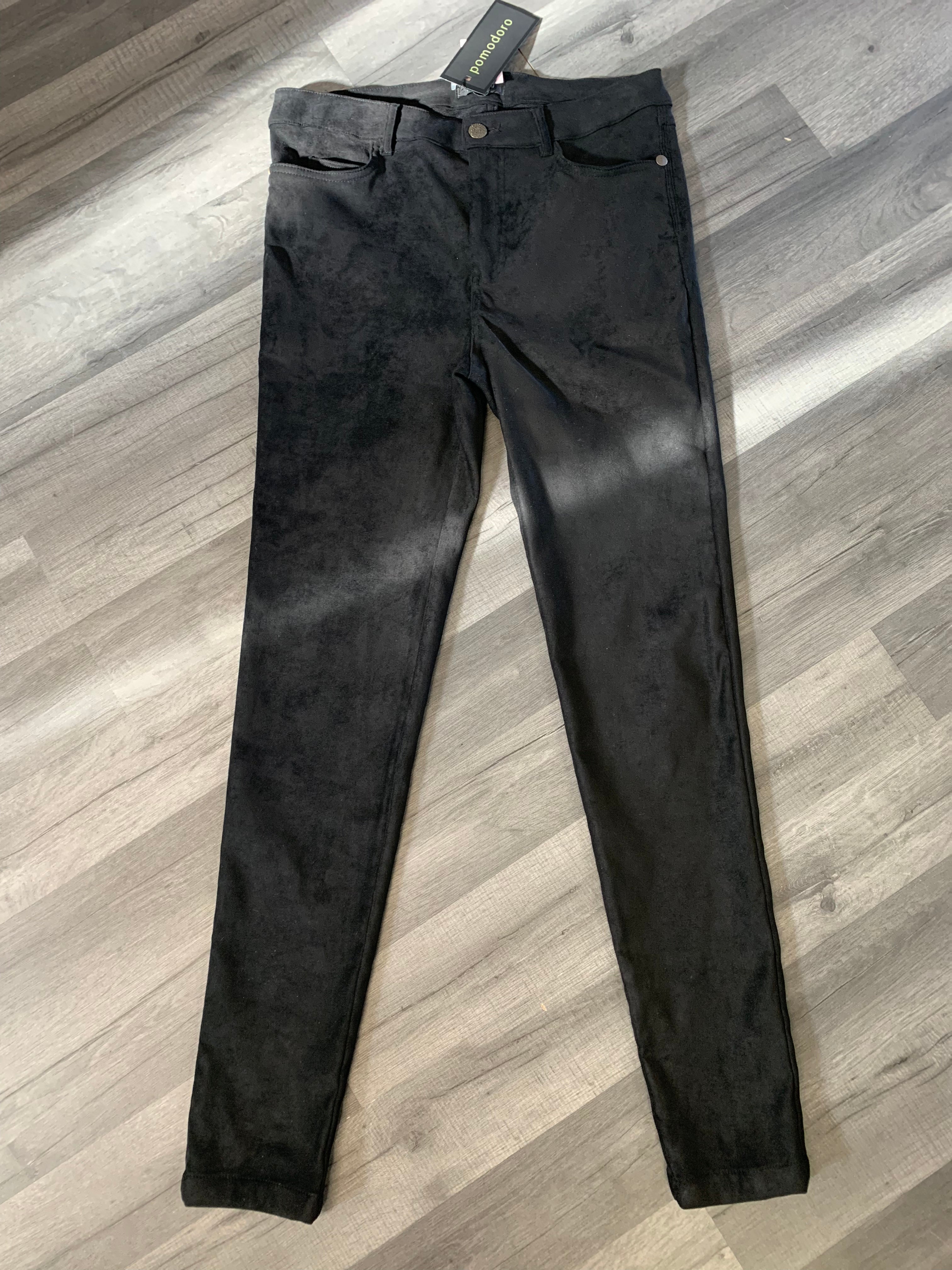 Pomodoro Suedette fitted stretch Jeans