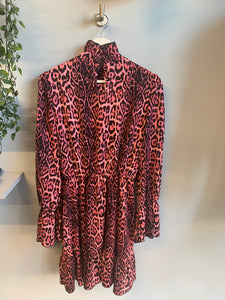 Leopard Print Ruffle Dress